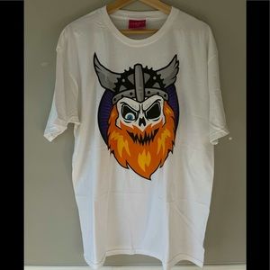 Viking Skull T-Shirt MNWKA Size Large Rare Graphic